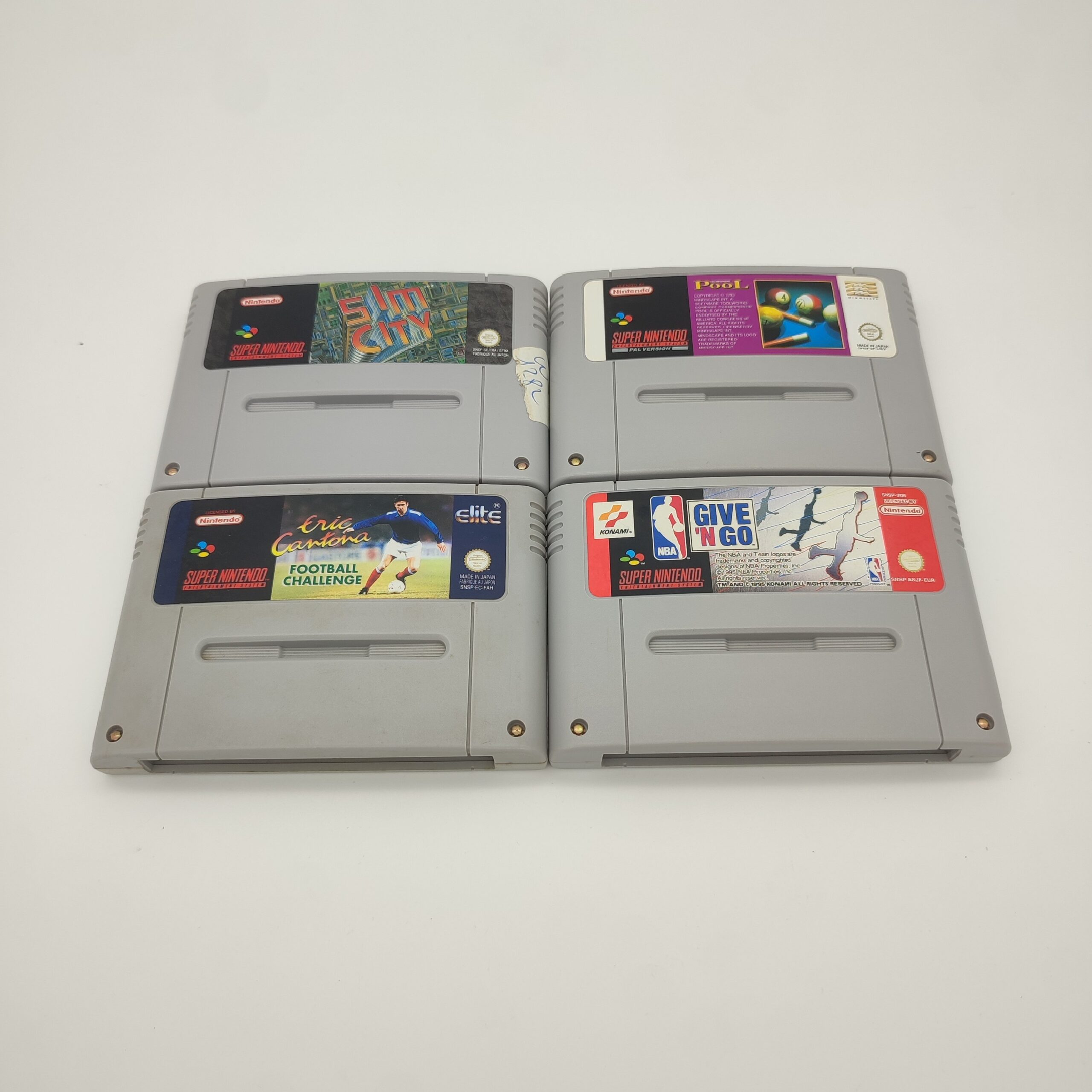 Lot de 4 jeux SNES